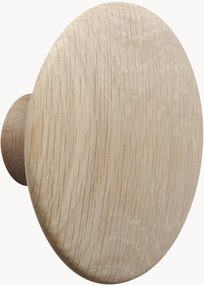 Nástenný háčik z dubového dreva Dots, Ø 13 cm