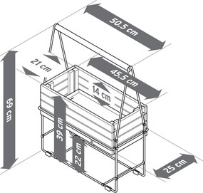 Krabička na bylinky s podstavcom »Elin«