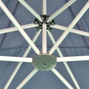 vidaXL Šesťhranný rozkladací záhradný stan, tmavomodrý, 3.6x3.1 m-