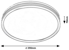 Rabalux 71118 - LED stropné svietidlo EPORA LED/25W/230V 3000K