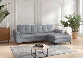 XXXLutz ROHOVÁ SEDAČKA, textil, koža, sivomodrá Sit & More - Sedačky - 000144016335