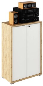 Skriňa, dub artisan/biela, RIOMA TYP 09