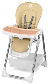 Lionelo - Detská jedálenská stolička LINN PLUS biela/béžová