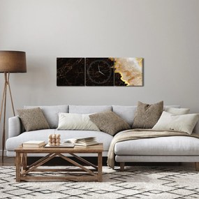 Obraz - Mramor (s hodinami) (90x30 cm)