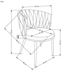 Jedálenské kreslo K516 Halmar Béžová