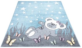 Dekorstudio Modrý koberec ANIME pre deti - medvedík 916 Rozmer koberca: 160x230cm