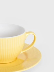 Šálka SIENA s podšálkou, žltá 733291 240 ml