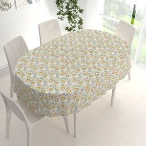 Biante Detský bavlnený oválny obrus Sandra SA-565 Levy na sivom 120x180 cm