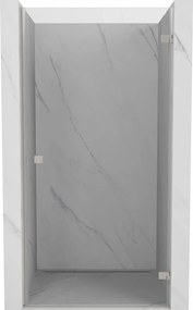 Mexen, Mexen Lunar-B otočné pravé sprchové dvere 95 cm, transparentné, brúsený nikel - 832-095-000-97-00-P