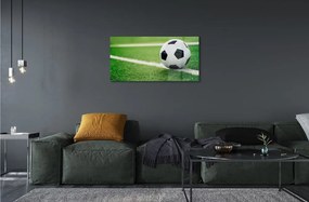 Obraz na skle futbalový trávnik 140x70 cm