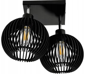 BERGE LED stropné svietidlo drevený luster do izby 2xE27 drevený