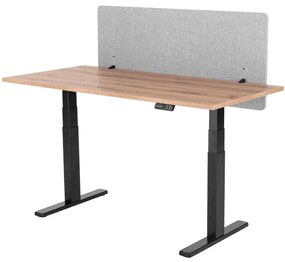 Liftor Silent, akustický paraván na stôl 135 x 60 cm, svetlošedý