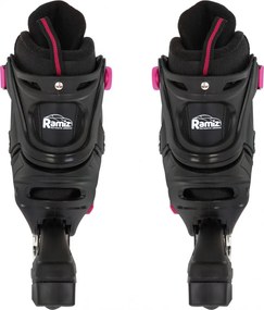 Ramiz Sada kolieskových korčúľ 4 v 1 Korčule pre deti Veľkosť 29-33 Ružová