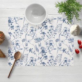 Biante Dekoračné prestieranie na stôl PML-060 Modré lúčne kvety na bielom 35x45 cm