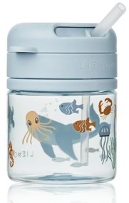 LIEWOOD Detská fľaša so slamkou Pavia Sea Creature Sandy 280 ml