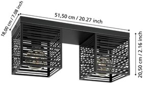 Eglo 900356 - Stropné svietidlo PIEDRITAS 2xE27/40W/230V