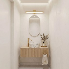 Toolight Toolight, LED kúpeľňové nástenné svietidlo 60cm, 12W, 1500lm, SWE044-1W, zlatá lesklá, OSW-20144