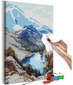 Obraz - maľovaný podľa čísel Lake in the Mountains
