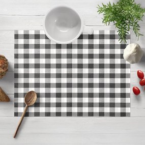 Biante Dekoračné prestieranie na stôl Rebeka RE-011 Sivo-biela kocka stredná 35x45 cm