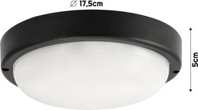 VOLTENO LED stropná lampa 15W - čierna - studená biela