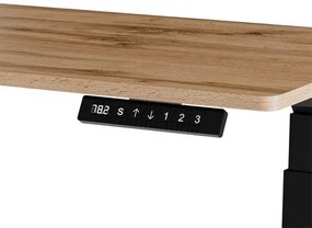 Elektrický výškovo nastaviteľný PC stôl Fega Long 150 (dub wotan + čierna) . Vlastná spoľahlivá doprava až k Vám domov. 1103356