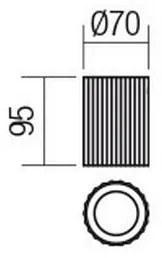 Redo 01-2554 - Bodové svietidlo DELPHI 1xGU10/7W/230V pr. 7 cm biela