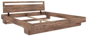 Drevená posteľ Indra 160 z kartáčovanej akácie