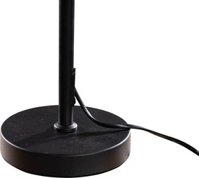 Stolná lampa čierna so zamatovým tienidlom hnedá 35cm - Parte