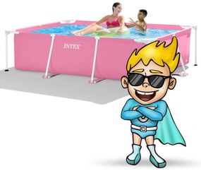 Intex Veľký záhradný bazén s obdĺžnikovým rámom 220 x 150 cm INTEX 28266