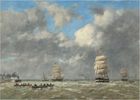 Obraz - Eugène Boudin, Le Havre, reprodukcia (70x50 cm)