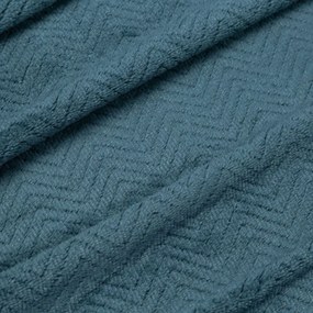 Plyšová deka s reliéfnym vzorom modrá Šírka: 150 cm | Dĺžka: 200 cm