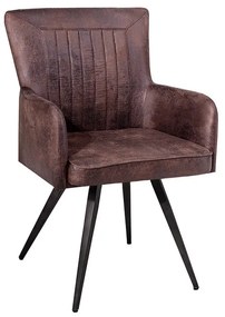 Dizajnová stolička Malik vintage hnedá