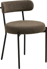 Hnedá čalúnená jedálenská stolička Badalona – House Nordic