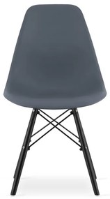 Set jedálenských stoličiek OSAKA tmavo sivé (čierne nohy) 4ks