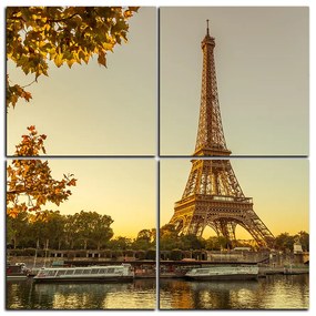 Obraz na plátne -  Eiffel Tower - štvorec 3110D (100x100 cm)