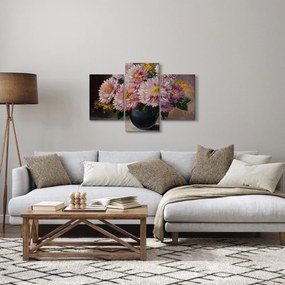 Obraz - Olejomaľba, Kvety vo váze (90x60 cm)