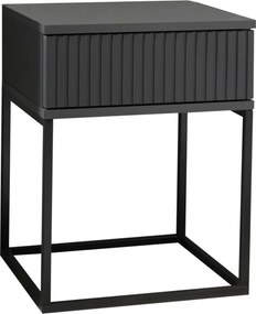 Nočný stolík s 1 zásuvkou Marle, grafitový