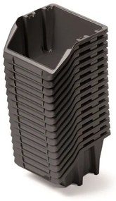 Sada 16 úložných boxov po 9,2 × 7,7 × 6 cm, čierna