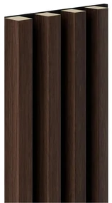 Akustické dekoračné panely MAXI, dub tmavý 3D lamely na filcovom podklade, rozmer 270 x 17,7 cm, IMPOL TRADE