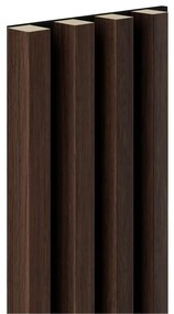 Akustické dekoračné panely MAXI, dub tmavý 3D lamely na filcovom podklade, rozmer 270 x 17,7 cm, IMPOL TRADE