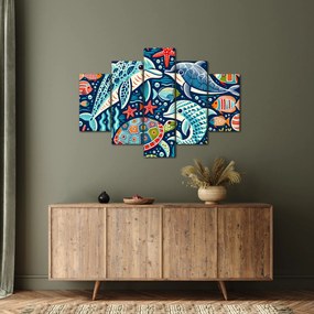 Obraz – Kreslené vodné zvieratká (150x105 cm)