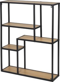 Noela Knižnica regál asymetrická ARCANA 91x75 prírodná