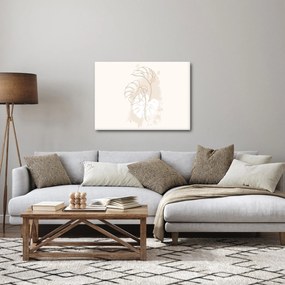 Obraz - Line art monstera N⁰1 (70x50 cm)