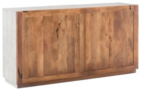 furniture-nabytek.cz - Masívna komoda Zambie z mangového dreva, voskovaná, biela – 163×41×87 cm