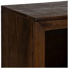 Hnedá vitrína z mangového dreva 80x100x40 cm Ravi – Ixia