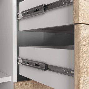 Komoda Torvi K 110 cm biela/dub sonoma