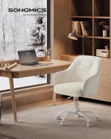 kancelárske otočné kreslo, nastaviteľná výška, farba cappuccino béžová