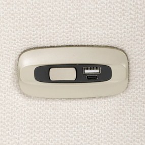 Polohovacie kreslo krémové, elektrické TV-B3973 CRM2