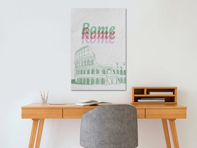 Artgeist Obraz - Rome in Watercolours (1 Part) Vertical Veľkosť: 40x60, Verzia: Na talianskom plátne