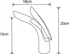 Mexen Foja, umývadlová batéria, čierna matná, 746700-70
